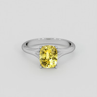 2.57 Ct. Yellow Sapphire Ring, Platinum 950 1