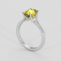2.57 Ct. Yellow Sapphire Ring, Platinum 950 2