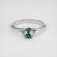 0.83 Ct. Green Sapphire Ring, Platinum 950 1
