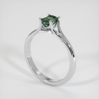 0.83 Ct. Green Sapphire Ring, Platinum 950 2