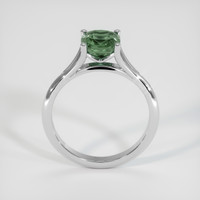 3.38 Ct. Bluish Green Sapphire Ring, Platinum 950 3