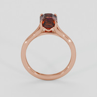 3.72 Ct. Orange Zircon Ring, 14K Rose Gold 3