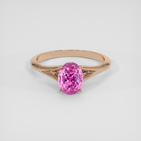 4.07 Ct. Pink Sapphire Ring, 14K Rose Gold 1