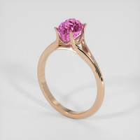 4.07 Ct. Pink Sapphire Ring, 14K Rose Gold 2