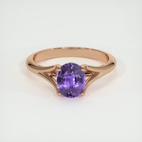 2.55 Ct. Purple Sapphire Ring, 14K Rose Gold 1
