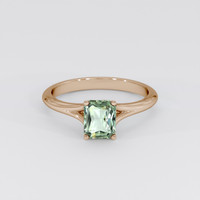 1.36 Ct. Green Sapphire Ring, 14K Rose Gold 1