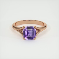 4.13 Ct. Violet Sapphire Ring, 14K Rose Gold 1
