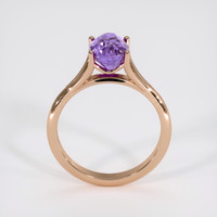4.06 Ct. Purple Sapphire Ring, 14K Rose Gold 3