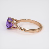 4.06 Ct. Purple Sapphire Ring, 14K Rose Gold 4