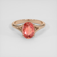 2.30 Ct. Padparadscha Sapphire Ring, 14K Rose Gold 1