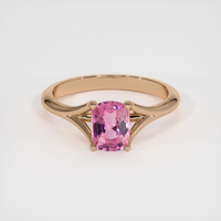 1.33 Ct. Pink Sapphire Ring, 14K Rose Gold 1