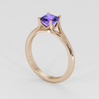 1.13 Ct. Violet Tanzanite Ring, 18K Rose Gold 2