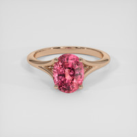 4.50 Ct. Padparadscha Sapphire Ring, 18K Rose Gold 1