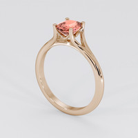 1.08 Ct. Padparadscha Sapphire Ring, 18K Rose Gold 2