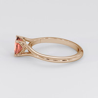 1.08 Ct. Padparadscha Sapphire Ring, 18K Rose Gold 4