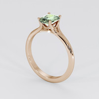 1.36 Ct. Green Sapphire Ring, 18K Rose Gold 2