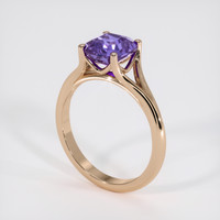 4.13 Ct. Violet Sapphire Ring, 18K Rose Gold 2