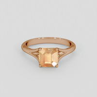 1.96 Ct. Peach Sapphire Ring, 18K Rose Gold 1