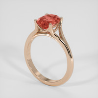 2.30 Ct. Padparadscha Sapphire Ring, 18K Rose Gold 2