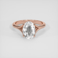 3.08 Ct. White Sapphire Ring, 18K Rose Gold 1