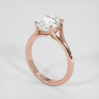 3.08 Ct. White Sapphire Ring, 18K Rose Gold 2