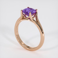 3.06 Ct. Purple Sapphire Ring, 18K Rose Gold 2