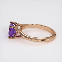 3.06 Ct. Purple Sapphire Ring, 18K Rose Gold 4