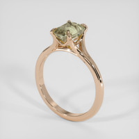 2.65 Ct. Greenish Brown Sapphire Ring, 18K Rose Gold 2