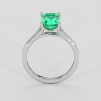 2.38 Ct. Emerald Ring, Silver 3