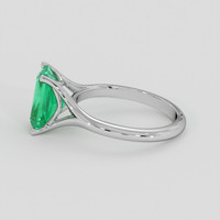 2.38 Ct. Emerald Ring, Silver 4