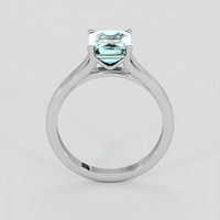 1.95 Ct. Greenish Blue Aquamarine Ring, Silver 3
