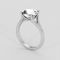 3.13 Ct. Greenish Blue Aquamarine Ring, Silver 2