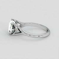 3.13 Ct. Greenish Blue Aquamarine Ring, Silver 4
