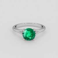 1.43 Ct. Emerald Ring, Silver 1
