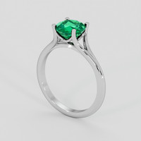1.43 Ct. Emerald Ring, Silver 2