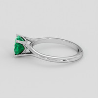 1.43 Ct. Emerald Ring, Silver 4