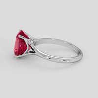 5.70 Ct. Pinkish Red Rubellite Tourmaline Ring, 10K White Gold 4