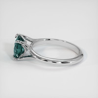 1.72 Ct. Greenish Blue Tourmaline Ring, 10K White Gold 4