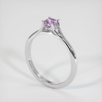 0.82 Ct. Purplish Pink Sapphire Ring, 10K White Gold 2
