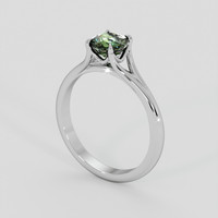 1.00 Ct. Green Sapphire Ring, 10K White Gold 2