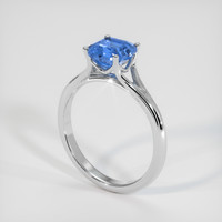 1.64 Ct. Blue Sapphire Ring, 10K White Gold 2