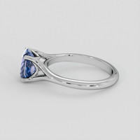 1.58 Ct. Bi Color (Peacock) Tanzanite Ring, 14K White Gold 4