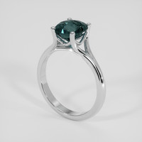 1.67 Ct. Bluish Green Spinel Ring, 14K White Gold 2