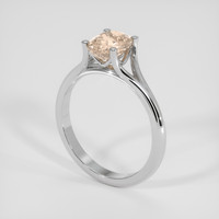 1.10 Ct. Peach Morganite Ring, 14K White Gold 2