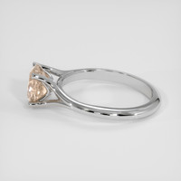 1.10 Ct. Peach Morganite Ring, 14K White Gold 4