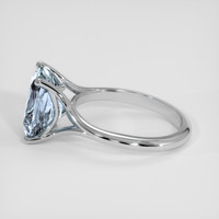 2.57 Ct. Blue Aquamarine Ring, 14K White Gold 4