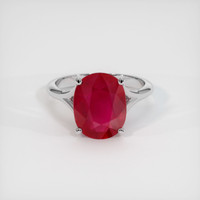 3.13 Ct. Ruby Ring, 14K White Gold 1