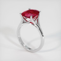 3.13 Ct. Ruby Ring, 14K White Gold 2