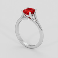 1.24 Ct. Ruby Ring, 14K White Gold 2