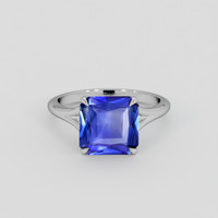 2.58 Ct. Blue Sapphire Ring, 14K White Gold 1